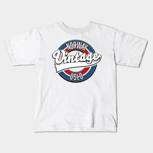 Oslo norway vintage logo. Kids T-Shirt